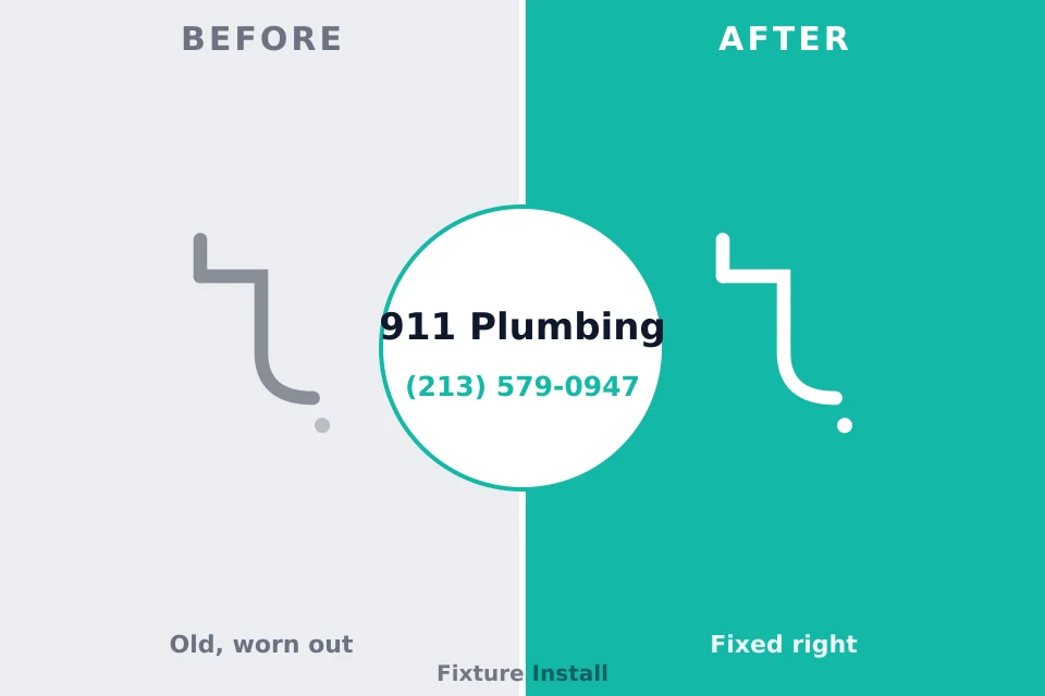Before and after: plumbing company Leechburg, PA